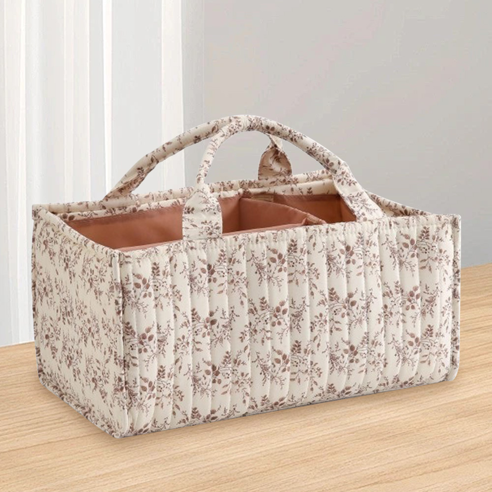 Baby Nursery Organizer - Çıkarılabilir Bölmeli Çiçek Desenli Bebek Odası