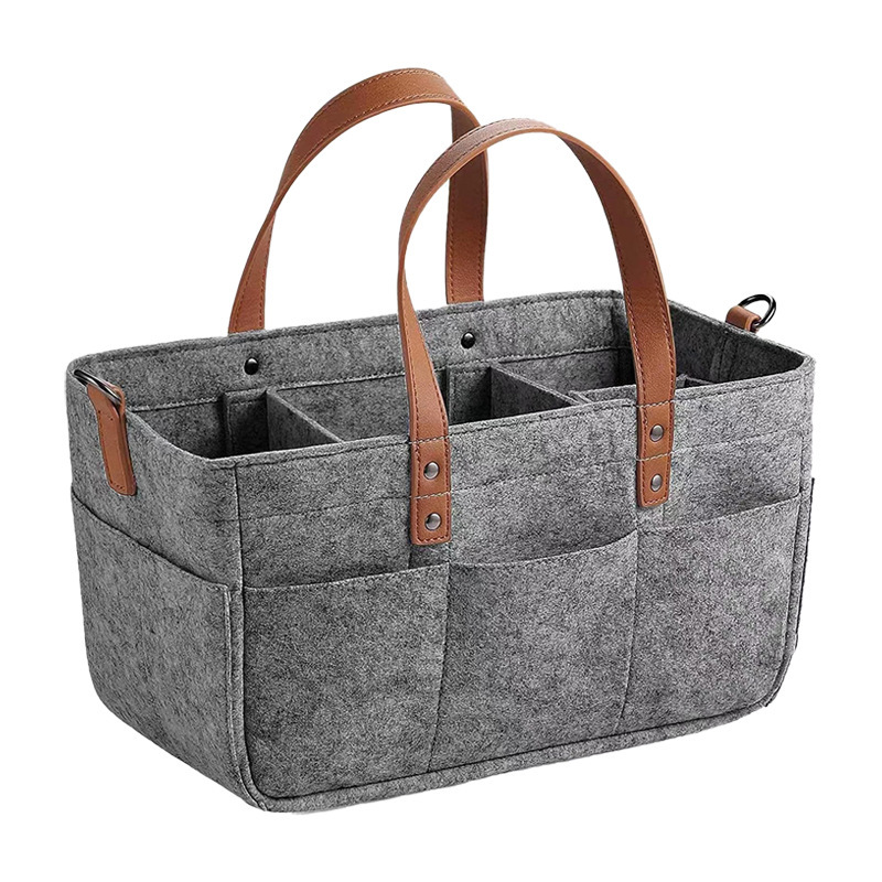 Baby Nursery Organizer - Otomobil Bebek Eşyaları Saklama Sepeti, Kulplu