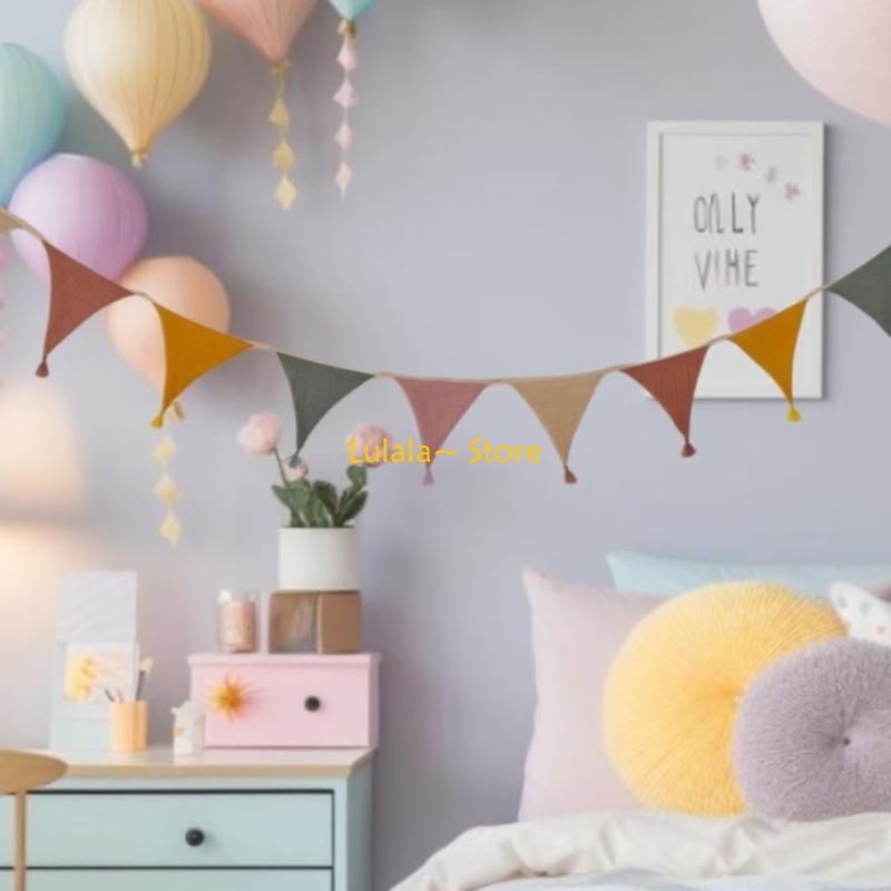 Baby Nursery Bunting - Y4QA Kolay Asılı Bunting Çelenk Vintage