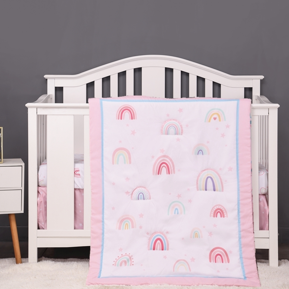 Baby Nursery Unisex - 3 Adet Gökkuşağı Bebek Bebek Beşik