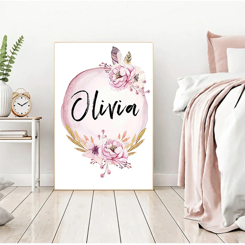 Baby Name Wall Art - Sanat Kreş Baskılar duvar tablosu Çocuk