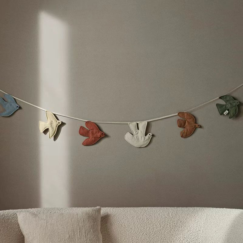 Baby Nursery Bunting - İskandinav tarzı kuş asılı dekorlar, sevimli
