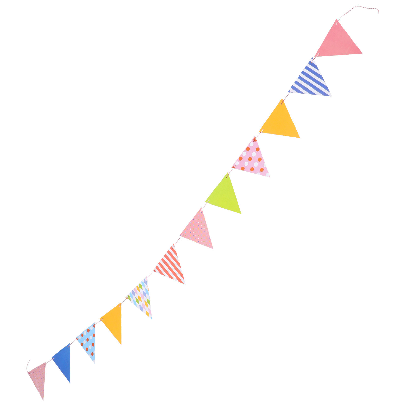 Baby Nursery Bunting - Üçgen Kağıt Bayraklar Çelenk Renkli Doğum