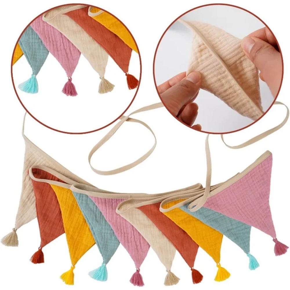 Baby Nursery Bunting - 10 adet kumaş bayrak afişler çok