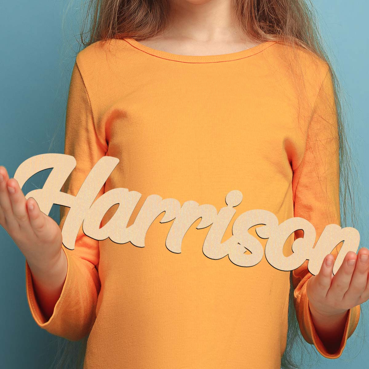 Baby Name Wall Art - Geometrik çizgili özel ahşap isim etiketleri,