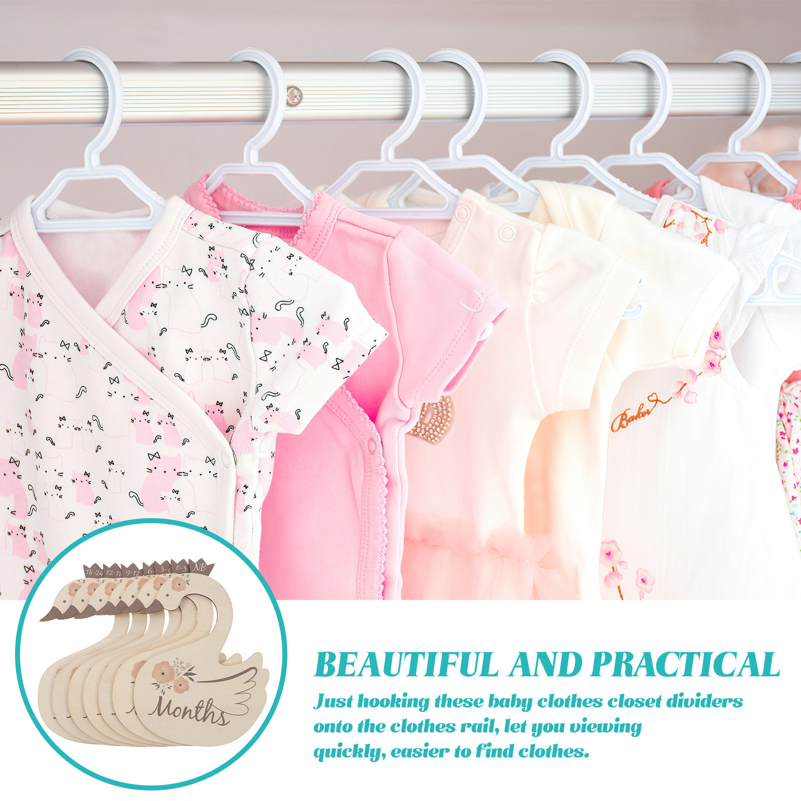 7 adet kuğu bebek giysileri bo - Baby Nursery Organizer incelemesi ve fiyatı