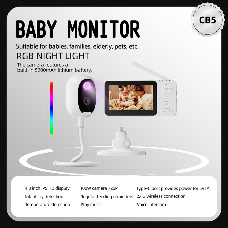 4.3 inç Akıllı Bebek İzleme Ka - Wearable Baby Monitor incelemesi ve fiyatı