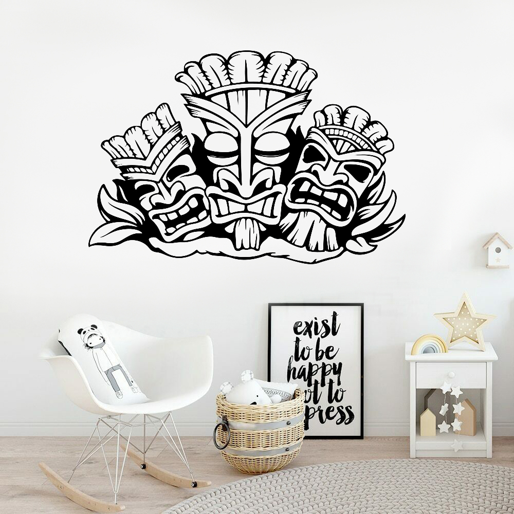 Hawaii Totem duvar Sticker Alo - Baby Nursery Wall Mural incelemesi ve fiyatı