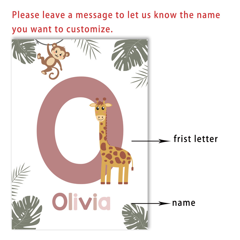Iskandinav Orman Hayvan Poster - Baby Name Wall Art incelemesi ve fiyatı