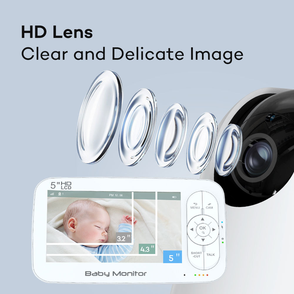 5 inç 2MP 1080P APP Uzaktan Ku - Wearable Baby Monitor incelemesi ve fiyatı