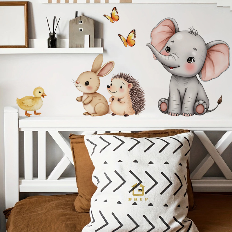 Karikatür Hayvan Duvar Sticker - Baby Nursery Wall Mural incelemesi ve fiyatı