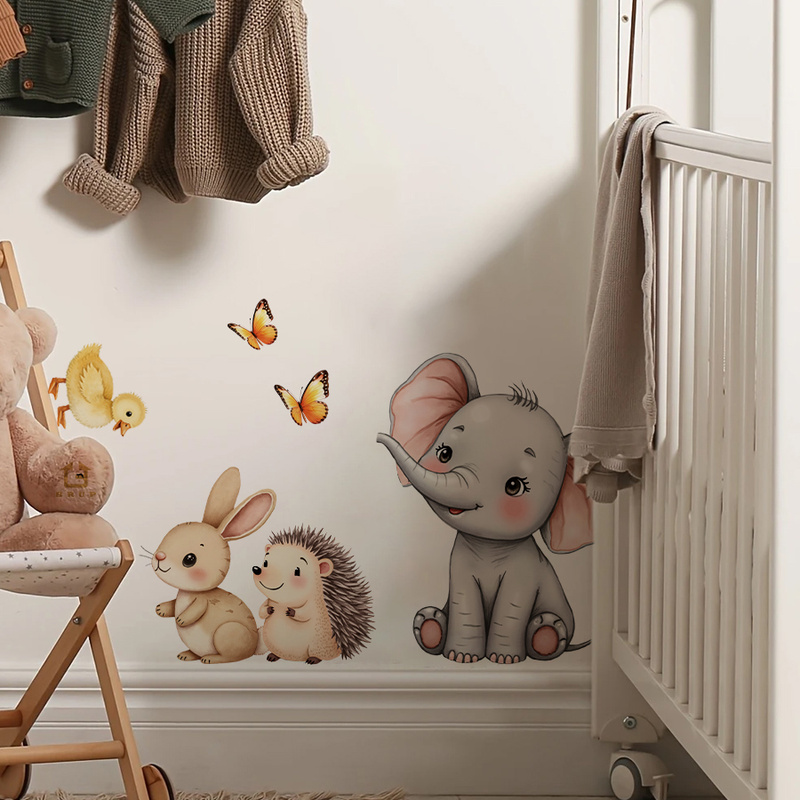 Karikatür Hayvan Duvar Sticker - Baby Nursery Wall Mural incelemesi ve fiyatı