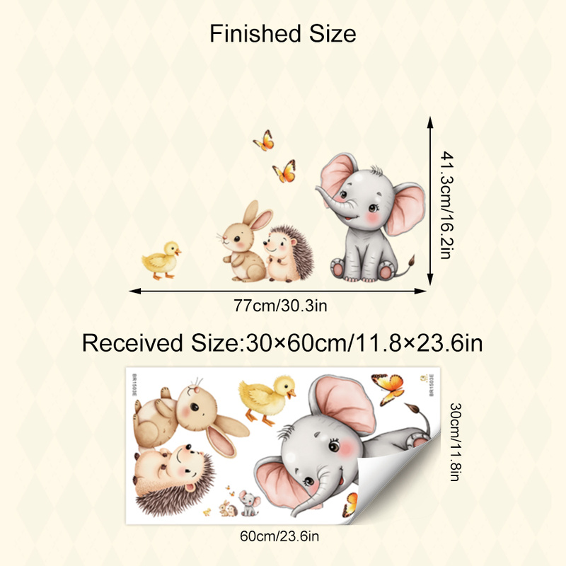Karikatür Hayvan Duvar Sticker - Baby Nursery Wall Mural incelemesi ve fiyatı