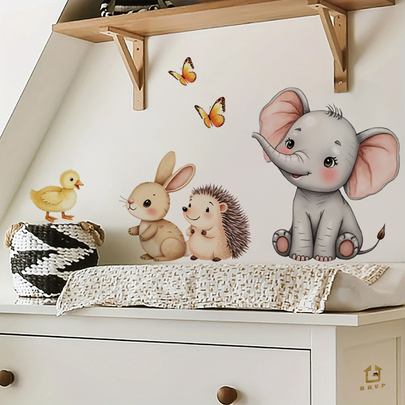 Karikatür Hayvan Duvar Sticker - Baby Nursery Wall Mural incelemesi ve fiyatı
