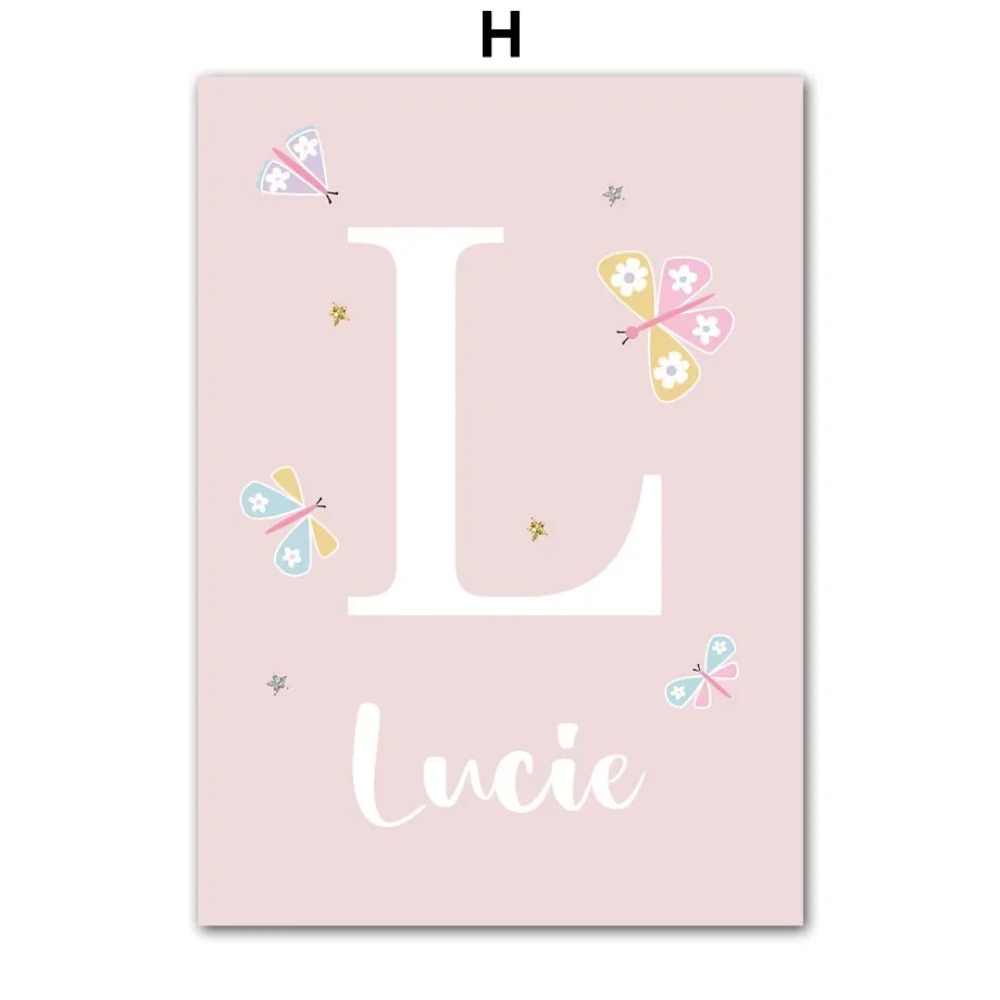 Pembe Unicorn Tavşan Gökkuşağı - Baby Name Wall Art incelemesi ve fiyatı