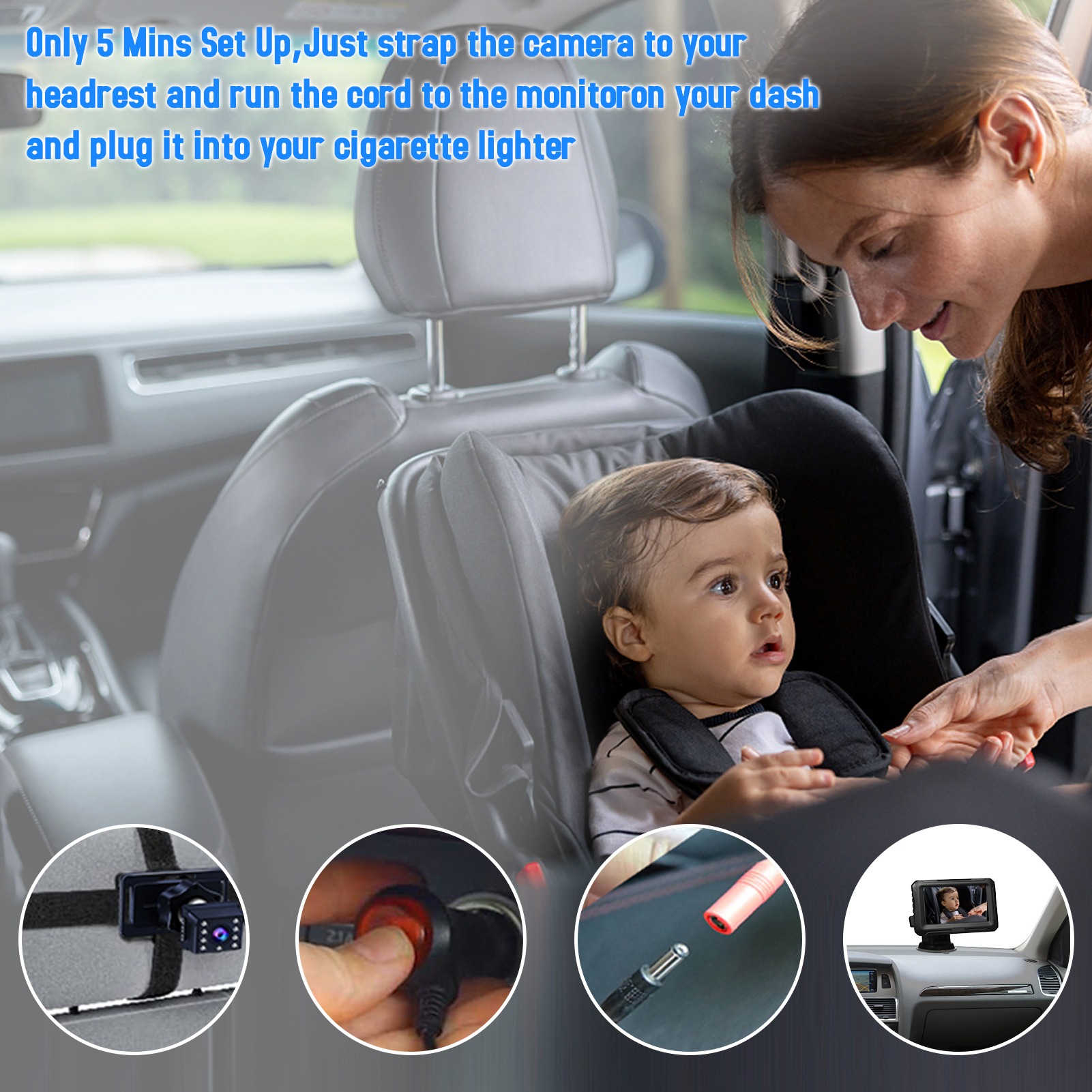 1080P Bebek Araba Aynası, 4.3' - Wearable Baby Monitor incelemesi ve fiyatı
