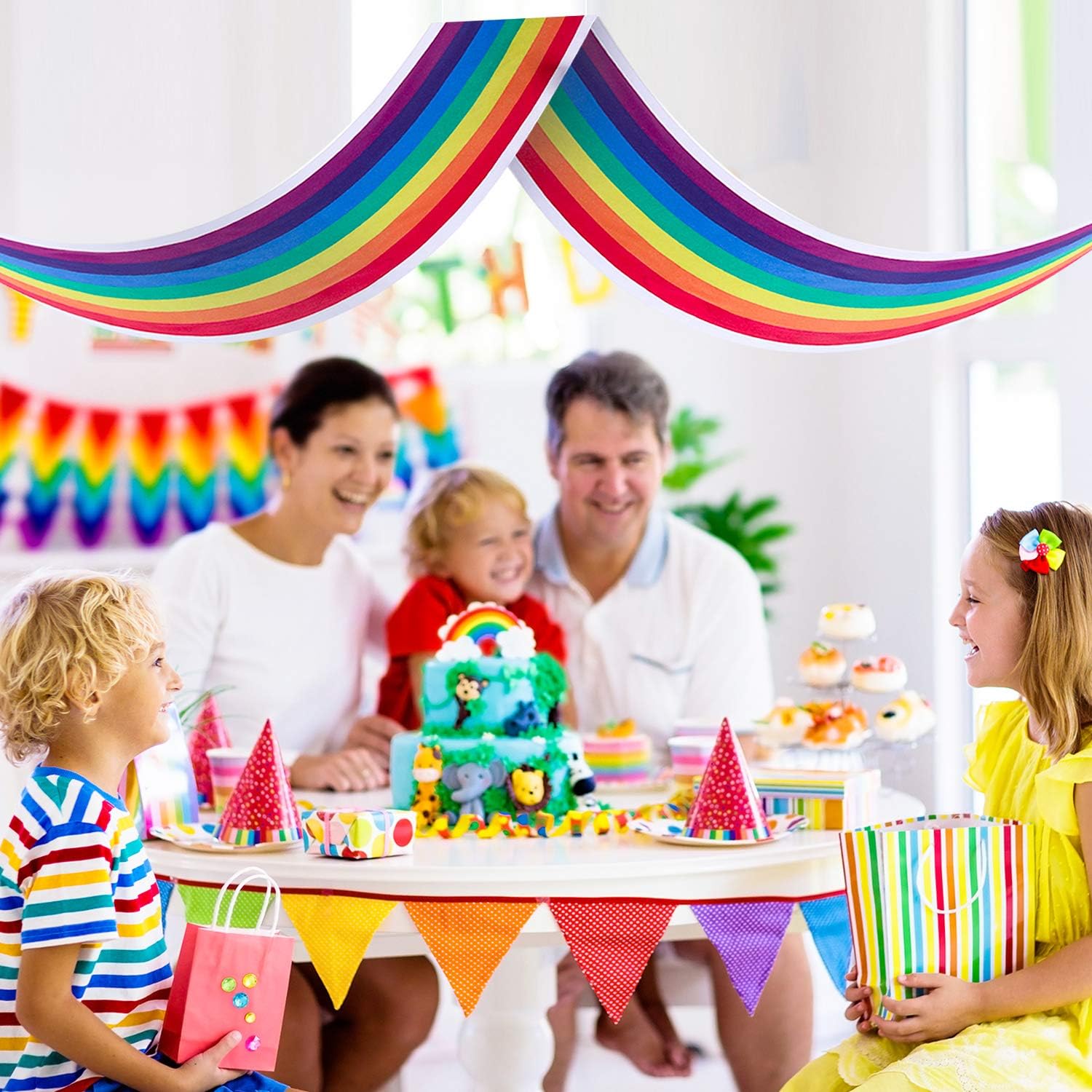 11.8ft Gökkuşağı Tavan Süsü Do - Baby Nursery Bunting incelemesi ve fiyatı