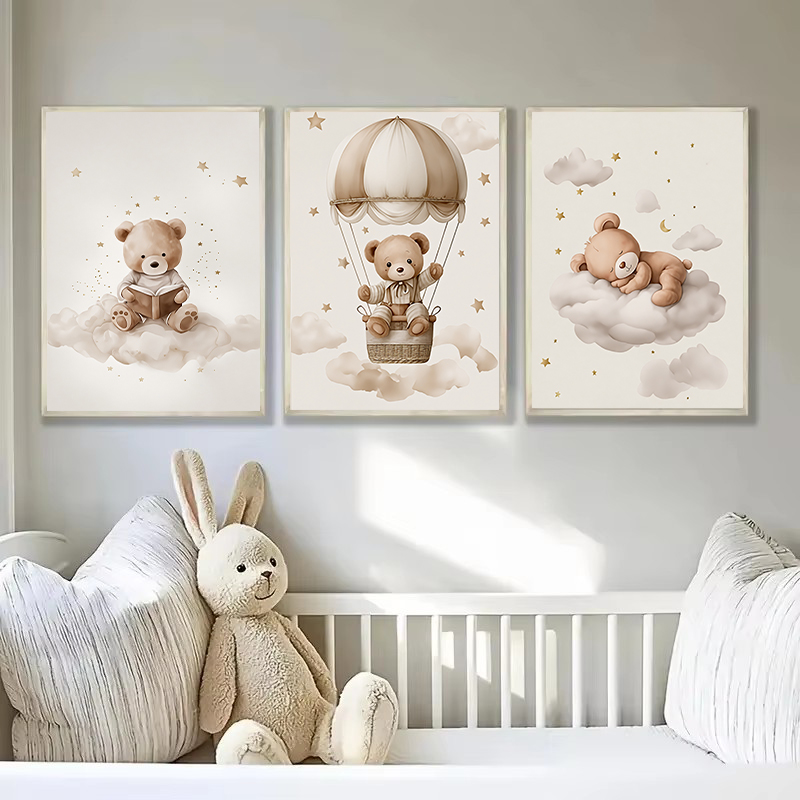 3'lü/set Bohem Ayıcık Hayvan Ö - Baby Name Wall Art incelemesi ve fiyatı